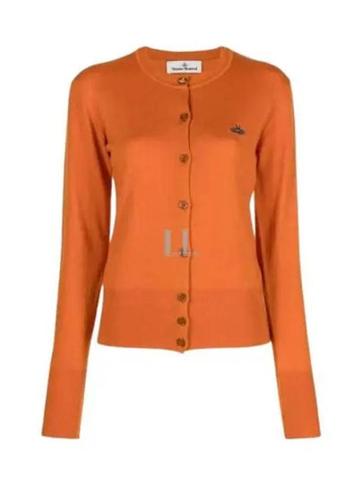 Bea Logo Wool Cardigan Orange - VIVIENNE WESTWOOD - BALAAN 2