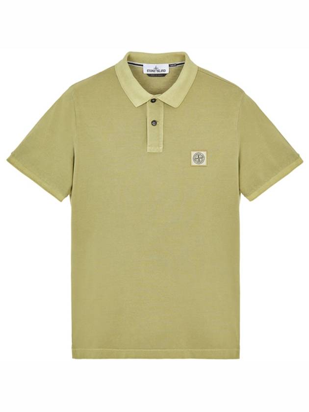 Men's Logo Patch Cotton Short Sleeve Polo Shirt Green - STONE ISLAND - BALAAN 2