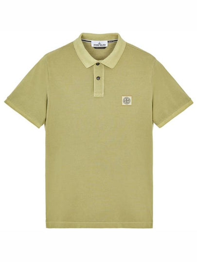 Men's Logo Patch Cotton Short Sleeve Polo Shirt Green - STONE ISLAND - BALAAN 2