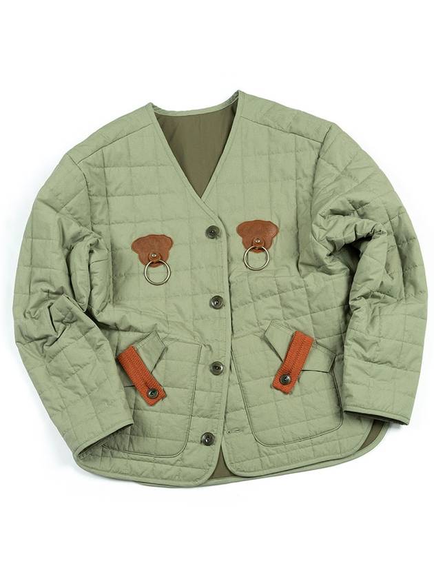 Welcome gate quilted jacket olive I5WJ03OV - IOEDLE - BALAAN 1