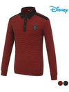 Men s striped pattern color combination long sleeved collar T shirt DO3MTS008 - DISNEY GOLF - BALAAN 1