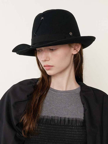 Avant Garde Fedora Black - BROWN HAT - BALAAN 1