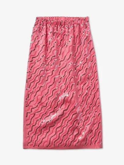 Crepe Satin A-Line Skirt Pink - MARNI - BALAAN 2