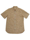 Checked Edwards Archive Cotton Short Sleeve Shirt 80038521 - BURBERRY - BALAAN 1