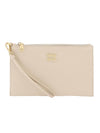 Madras Logo Leather Clutch Bag Beige - MIU MIU - BALAAN 1