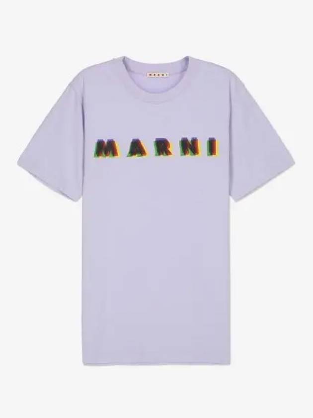 3D Logo Print Cotton Short Sleeve T-Shirt Thistle - MARNI - BALAAN 2