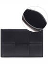 Intrecciato Lambskin Calfskin Card Wallet Black - BOTTEGA VENETA - BALAAN 3