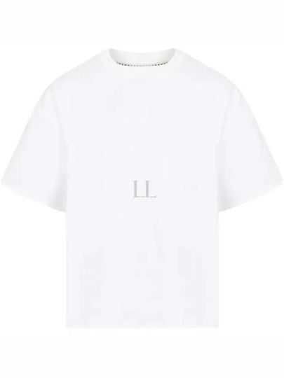 Double Layer Cotton Check Short Sleeve T-Shirt White - BOTTEGA VENETA - BALAAN 2