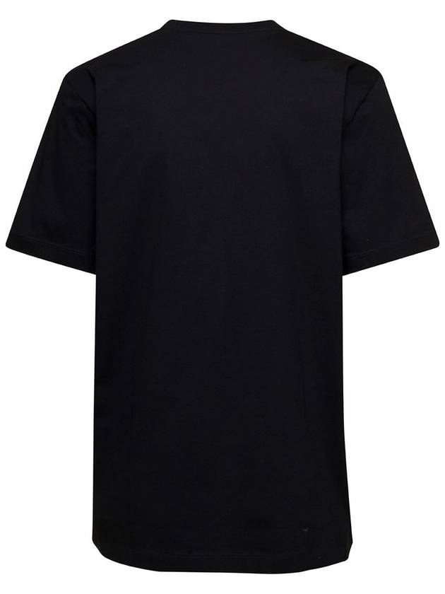 Logo Crewneck Short Sleeve T-Shirt Black - VERSACE - BALAAN 3