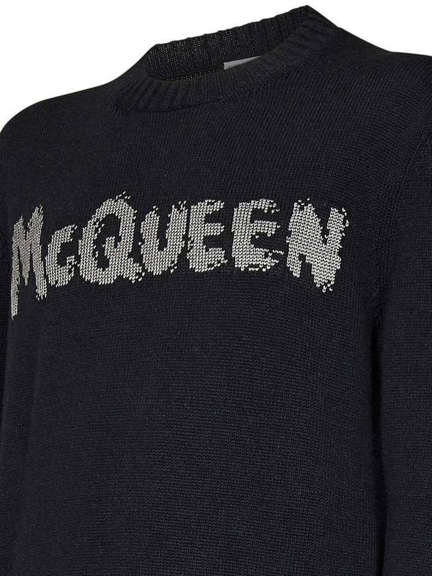 logo jacquard cotton jumper 626454Q1WZL - ALEXANDER MCQUEEN - BALAAN 4