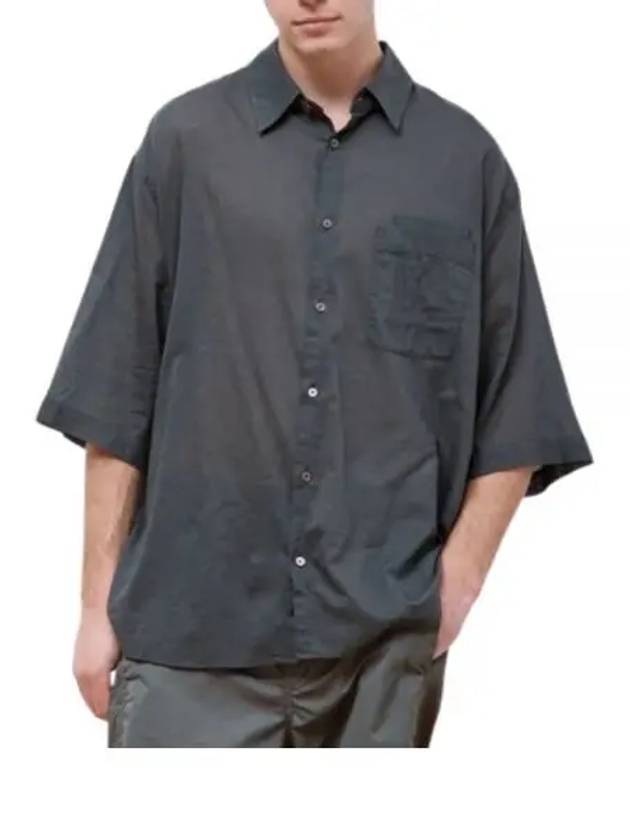 Cotton Short Sleeve Shirt Grey - LEMAIRE - BALAAN 2