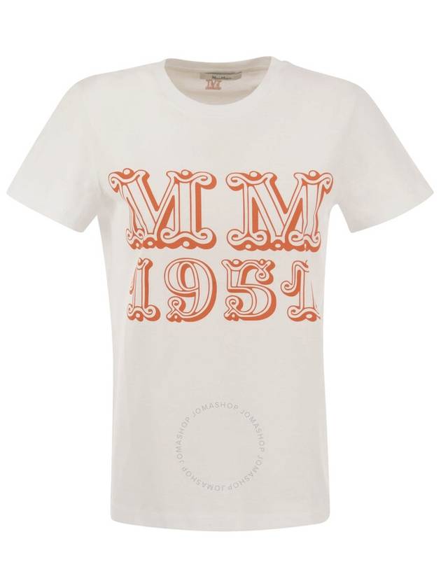 Max Mara Ladies Optical White 1951 Mincio Cotton T-Shirt, Size Large - MAX MARA - BALAAN 1