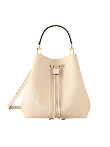 Neonoe MM Leather Bucket Bag Cream - LOUIS VUITTON - BALAAN 1