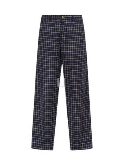 Check Straight Pants Blue Marine - MARNI - BALAAN 2