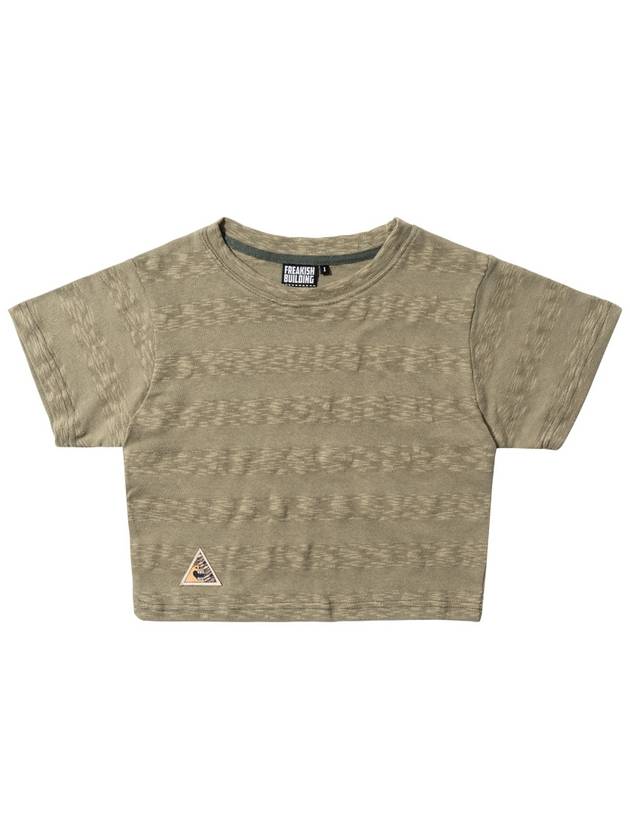 BUMP MONSTER CROP TOP KHAKI - FREAKISH BUILDING - BALAAN 1