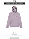 Small Heart Logo Cotton Hoodie Purple - AMI - BALAAN 3