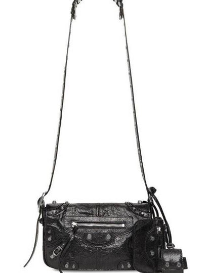 Zipper Stud Arena Lambskin Shoulder Bag Black - BALENCIAGA - BALAAN 2