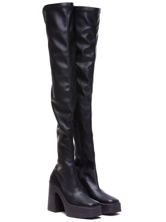 leather long boots black - STELLA MCCARTNEY - BALAAN 3