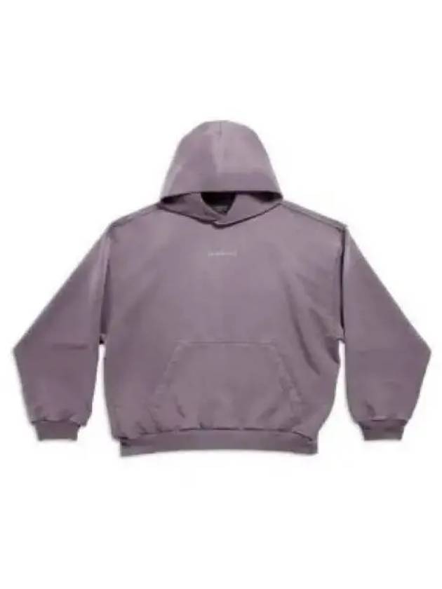 Embroidered Logo Hoodie Purple - BALENCIAGA - BALAAN 2