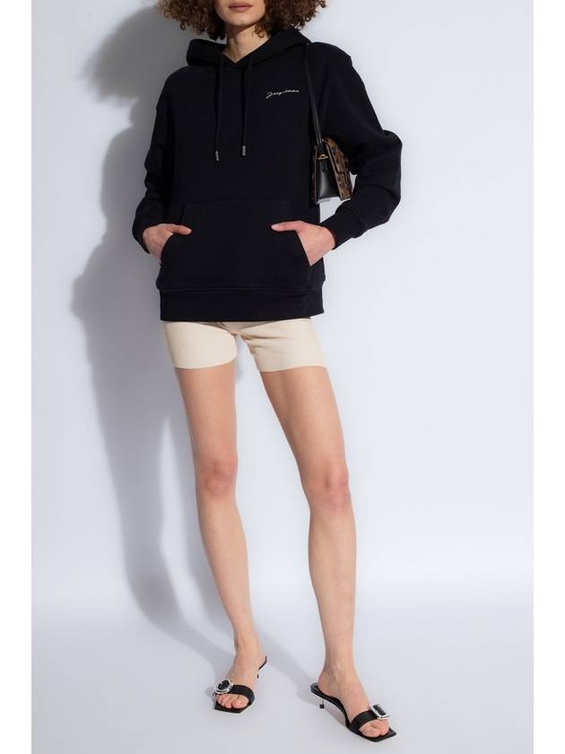 Jacquemus ‘Brode’ Hoodie With Logo, Women's, Black - JACQUEMUS - BALAAN 2