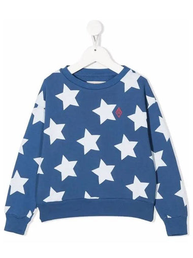 Kids Star Pattern Sweatshirt Blue S22016 260AD - THE ANIMALS OBSERVATORY - BALAAN 1