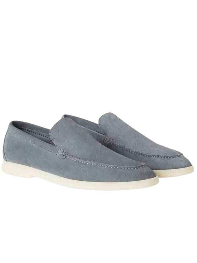 Summer Walk Suede Loafers Frozen Blue - LORO PIANA - BALAAN 1