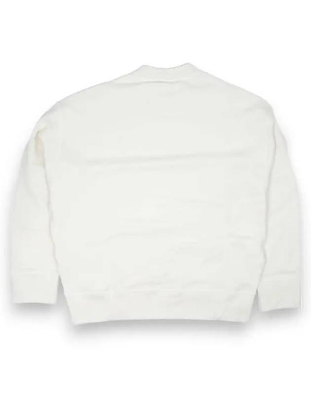 Logo Print Oversized Sweatshirt White - JIL SANDER - BALAAN 4