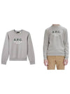 Logo Print Cotton Sweatshirt Heather Grey - A.P.C. - BALAAN 7