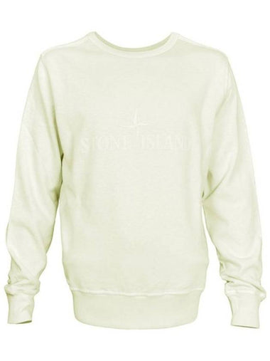 Double Embroidery Logo Sweatshirt Beige - STONE ISLAND - BALAAN 1