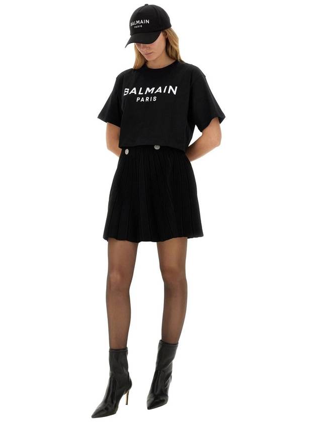 Logo Print Boxy Short Sleeve T-Shirt Black - BALMAIN - BALAAN 3