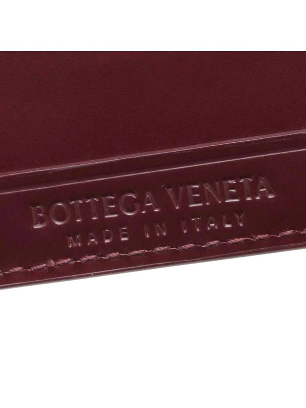 Intrecciato Woven Leather Burgundy Lanyard - BOTTEGA VENETA - BALAAN 5