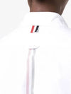 RWB Back Stripe Round Collar Classic Oxford Shirt White - THOM BROWNE - BALAAN 3