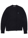 Face Patch Crew Neck Knit Top Black - ACNE STUDIOS - BALAAN 2