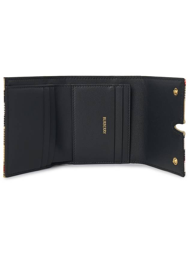 Snip Check Tri-Fold Half Wallet Sand - BURBERRY - BALAAN 5