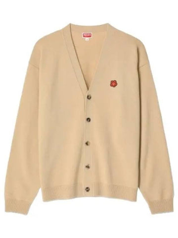 Balk Flower Crest Cardigan Beige - KENZO - BALAAN 1