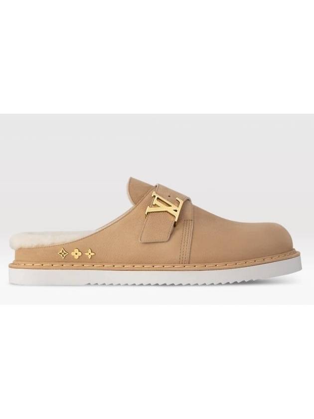 1ADDWZ LV Easy Mule Shearling Sandals - LOUIS VUITTON - BALAAN 1