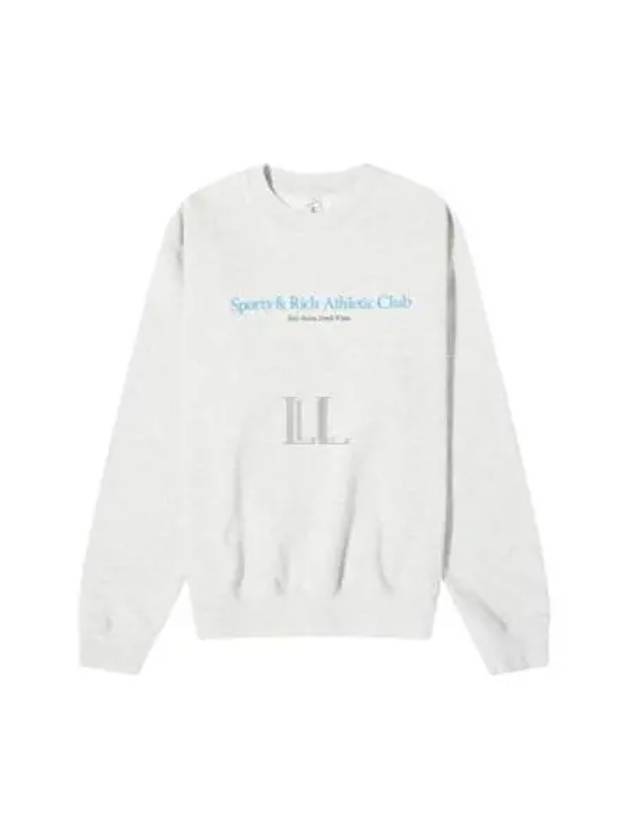 Athletic Club Logo Print Sweatshirt Heather Gray C Low 2360HG - SPORTY & RICH - BALAAN 1