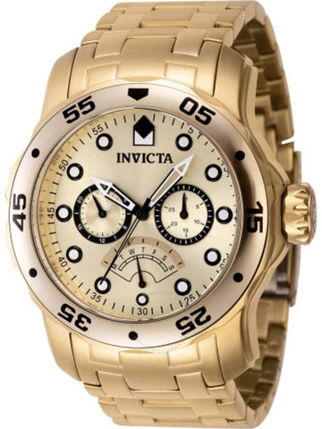 Invicta Pro Diver Retrograde GMT Quartz Gold Dial Men's Watch 46997 - INVICTA - BALAAN 1