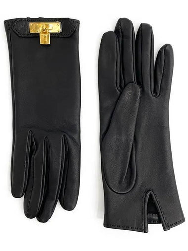 Soya Glove 6 Black Gold Plated 3HA0504 - HERMES - BALAAN 1