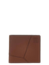 Puzzle Logo Bifold Classic Calfskin Half Wallet Brown - LOEWE - BALAAN 1