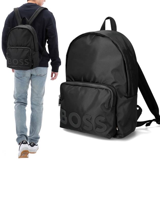 Logo Detail Backpack Black - HUGO BOSS - BALAAN 2