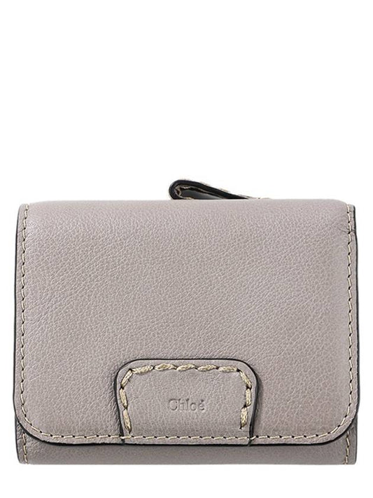 Edith Small Tri-Fold Buffalo Leather Half Wallet Grey - CHLOE - BALAAN 2