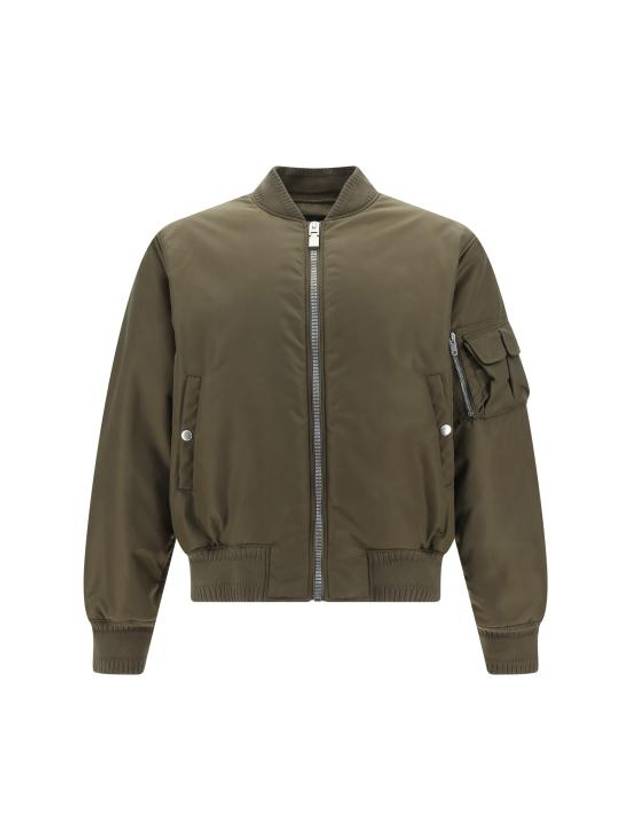 Khaki Nylon Bomber Jacket Green - GIVENCHY - BALAAN 1