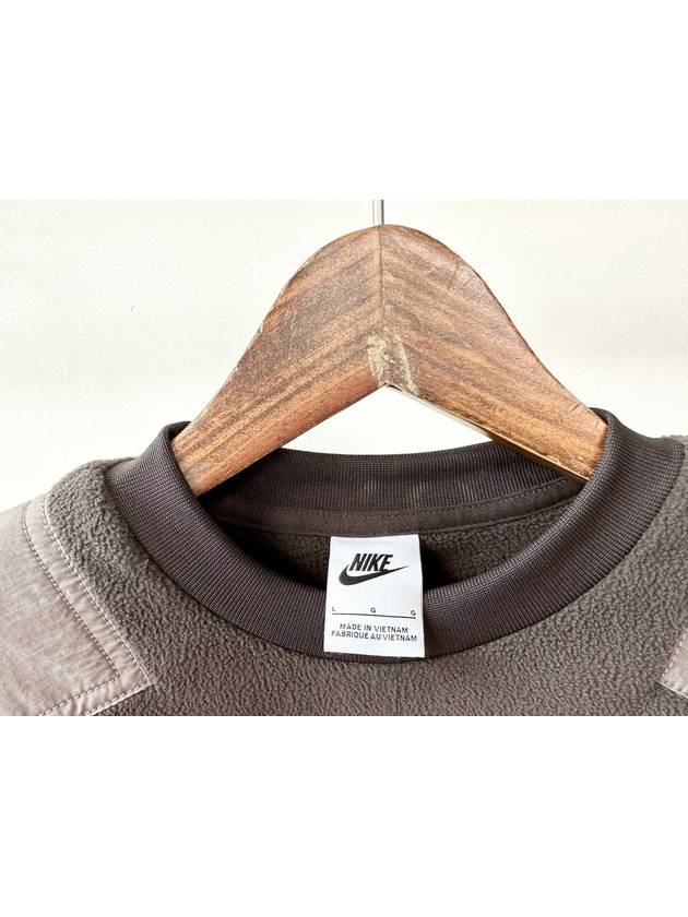 Swoosh Polar Fleece Sweatshirt Chocolate Brown - NIKE - BALAAN 9