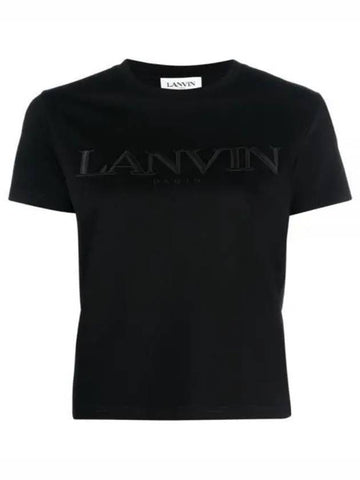 24 RWTS0030J208 10 Logo embroidered short sleeve t shirt - LANVIN - BALAAN 1