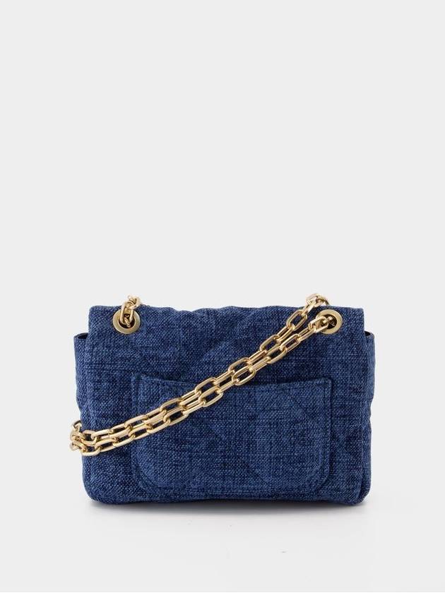 Nano Moon Bag - Vanessa Bruno - Linen - Blue - VANESSA BRUNO - BALAAN 3