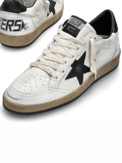 Ball Star Leather Heel Tab Low Sneakers White Black - GOLDEN GOOSE - BALAAN 2