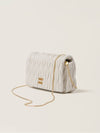 Matelasse Nappa Leather Logo Mini Bag White - MIU MIU - BALAAN 3