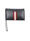 Barrier Logo Leather Zipper Clutch Bag Black - BALLY - BALAAN 2