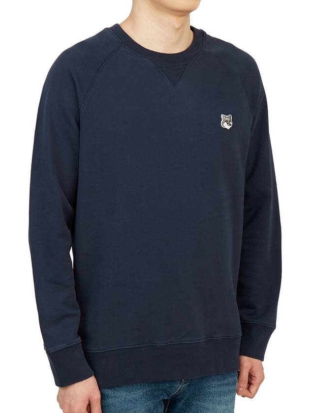 Grey Fox Head Patch Classic Sweatshirt Navy - MAISON KITSUNE - BALAAN 4